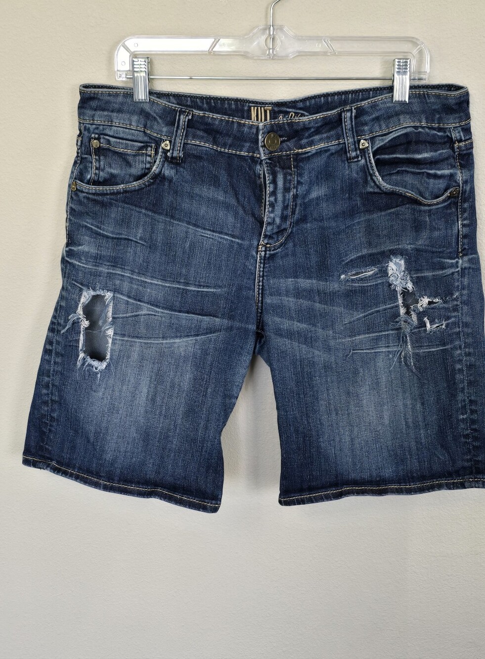 KUT Catherine Boyfriend Denim Jeans Shorts Summer Casual Womens 10 - Picture 2 of 15